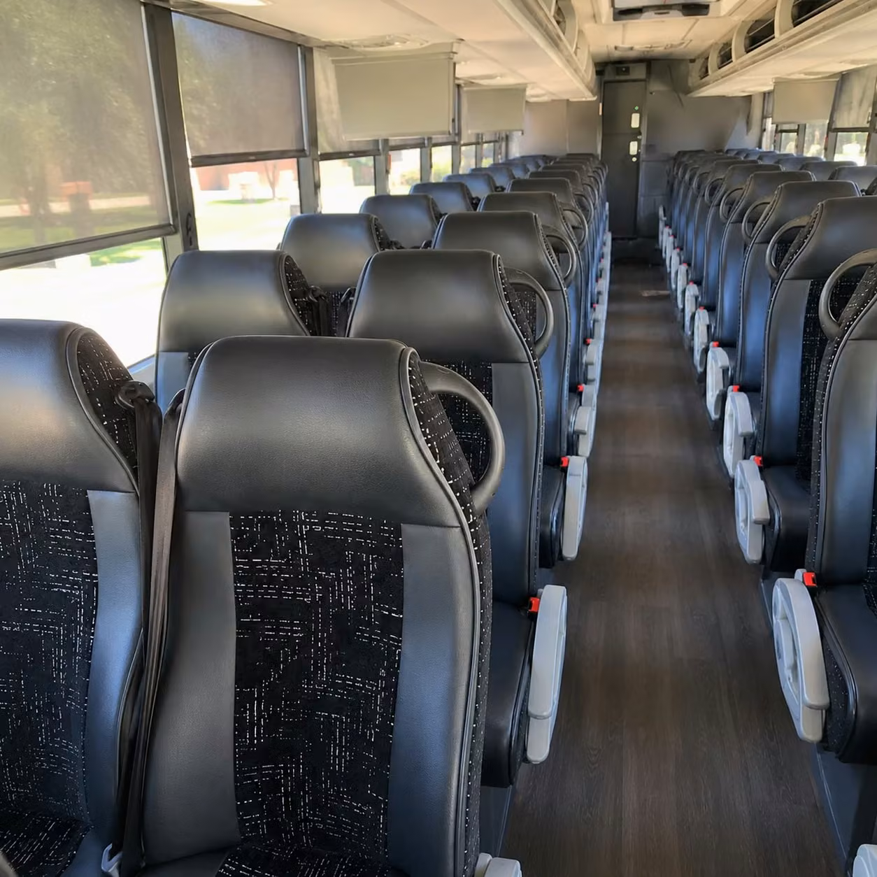56 passenger charter bus inside