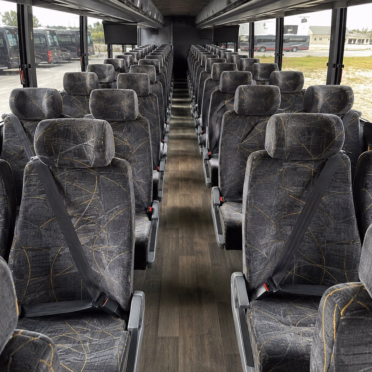 temple charter bus interior